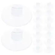 20 Pcs Flat-top Suction Cup Wire Fixing Device Cable Clips Clear