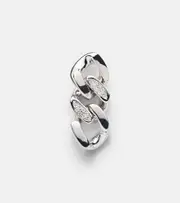 [Rainbow K] Rainbow K Link 14kt white and yellow gold earring with diamonds One Size silver
