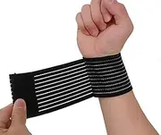 ThreeH Elastic Wrist Compression Bandage Wrap Calf Thigh Knee Support Wrap for Sports S28(Pack of 2)