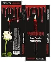 Vrinda® 10 inch Taper Candle That Bleeds, Vampire Blood Candle, Ritual Spell Unscented Taper Candles - Set of 4