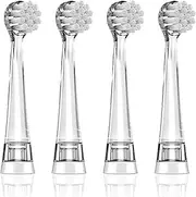 Dada-Tech Kids Electric Toothbrush Replacement Heads for DT-BB1, DT-K6, SG-513, SG-977- Pack of 4 (S-Round)