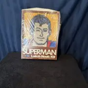 1978 DC Comics SUPERMAN Latch Hook Kit 70s Vintage/ Yarn Craft H1