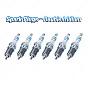 6xBosch Double Iridium Spark Plugs for Toyota Chaser GX Cresta Mark II GX70G