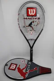 Wilson Mach 3 Titanium Tennis Racket (T55212) w/ Cover - 4 1/4 in, Strung, MID