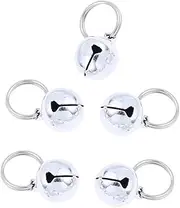 BCOATH 10pcs Cat and Dog Bells Collar Bells for Pet Christmas Jingling 18mm Pet Collar Pendant
