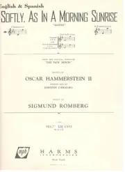 HAMMERSTEIN "SOFTLY, AS IN A MORNING SUNRISE" SHEET MUSIC-ENGLISH/SPANISH-NEW!!