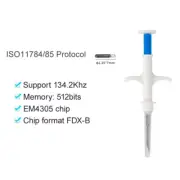 100Pcs/Pack Pet EM4305 Microchip 134.2Khz FDX-B Animal ID Chip Animal Microchip