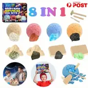 8PCS Planet Gemstone Kits Dig Out Excavation Educational Interactive Mining Toys