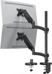 MOUNTUP Vertical Dual Monitor Mount Holds 4.4-17.6lbs, up to 32 Inch Black