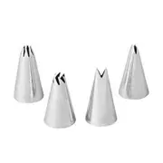 4pc Wilton Stainless Steel Specialty Piping Tip Set Cake Decorating Nozzle SLV