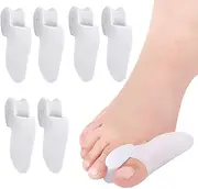KIRZAX 6 Pack Silicone Toe Expander Transparent Hallux Valgus Hallux Valgus Corrector Unisex Toe Expander Bunion Protector Big Toe Separator Pain Relief