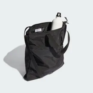 【adidas 愛迪達】側背包 斜背包 小包 運動包 三葉草 ADV TOTE BAG 黑 II3342