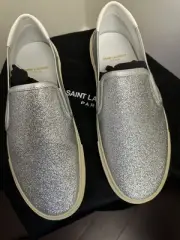 YSL Saint Laurent Mens Flat heal latino uppDRIGHTNESS/WOLLY white 41+ NIB