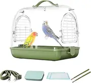 Bird Carrier | Portable Clear Bird Carrier Backpack | Removable Cockatiel Travel Accessories, Breathable Bird Transport Bag for Conures Parakeet Canary Lovebirds