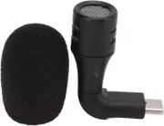 Smartphone Video Mini Microphone, High Fidelity Mini Plug and Play USB C Mic ...