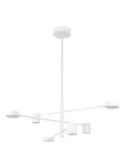 Onyx 6 Light LED Colour-Shifting Pendant or Close-To-Ceiling Fitting in White