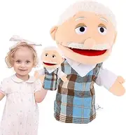 Family Hand Puppets Set - Interactive Father, Mother, Brother & Sister Plush Puppets | Role-Play Educational Toys for Storytelling, Preschool & Social Development (4-Piece Family)