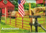 COLLECTIBLE CALENDAR-2022-AMERICANA-SMOKEY THE BEAR-DRIVE IN-FARM-SCHOOL HOUSE