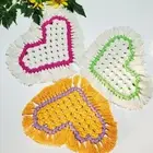 2Pcs Nordic Style Drink Coasters Heart-shaped Insulation Mat Home