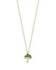 Aqua Mushroom Necklace, 16-18- Exclusive