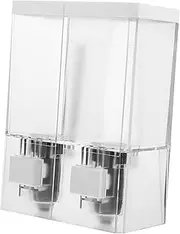WESIEVYA 2-Chamber Shower Soap Dispenser Wall-Mounted No Drill Required Liquid Soap Bottle for Bathroom