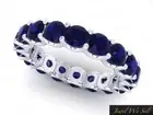 5.40Ct Round Sapphire Shared U-Prong Eternity Wedding Ring 18k White Gold AAAA