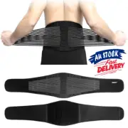 Back Brace Strap Lumbar Lower Pain Relief Posture Waist Trimmer Support Belt