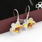 925 Sterling Silver 33 x 17 mm Earrings made with Snowflake Swarovski Crystals