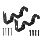 2pcs Drapery Pole Hook Drapery Rod Bracket Curtain Rail Brackets