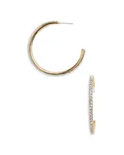 Baublebar Lana Pave C Hoop Earrings