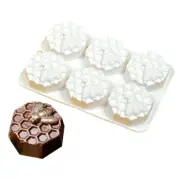 6-cavity Honeycomb Silicone Mold Cake Baking Tool for Making Chocolate, Candy