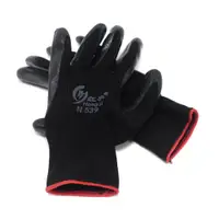 在飛比找蝦皮商城優惠-黑膠止滑透氣手套 黑N539 止滑 透氣 工作手套 沾膠手套