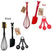 Daiso Disney Mickey Mouse Bakeware Set of 3 - Spatula, Whisk & Measuring Spoons