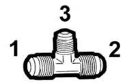 Holyoke 1/2" x 1/2" x 3/8" Flare Reducing Tee Union 44R-886 Bag of 25