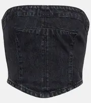 [Stella McCartney] Stella McCartney Denim bustier top AU 14 black