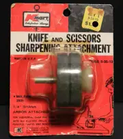 Vtg. Kmart Knife and Scissors Sharpening Attachment 1/4" Arbor MADE IN USA