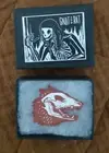 Gnat And Rat Unique Laser Cut Acrylic Pin - Red Wolf Skull, Spooky/creepy Art