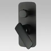 Black Shower/Bath Wall Mixer with Diverter Solid Brass