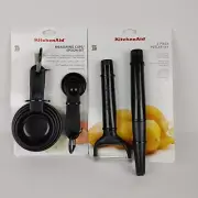 Kitchenaid Measuring Cups & Spoons & 5 Spoons & Euro & Y Peeler Black HBOA