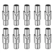 Leather Cord End Clasp, 10Pcs 3mm Hole Leather Clasps Jewelry Making, Silver