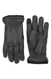 Hestra John Sheepskin Gloves in Black at Nordstrom, Size Xx-Large