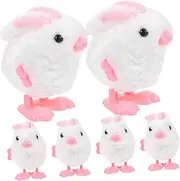 ZUNOXAZ 6Pcs Wind Up Bunny Plush Rabbit Clockwork for Fun Animal Wind Up to Enhance Creativity and Motor Skills Safe and Design