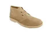 Roamers Mens Real Suede Round Toe Unlined Desert Boots (Camel) - UTDF231