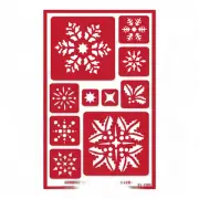 Frosty Flakes Glass Etching Stencils - Large Snowflakes Reusable Design for DIY
