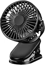 Desk Fan - USB Battery Powered Clip Fan Quiet,Small USB Fan Battery Operated, Personal Cooling Desk Fan for Bedroom Desktop Treadmill