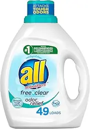 Liquid Laundry Detergent, Free Clear With Odor Relief, 49 Loads, 88 Fluid Ounce
