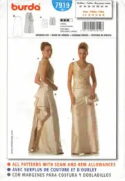 B175 BURDA 7919: SKIRT & TOP SIZE 6-18 SEWING PATTERN