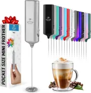 Mini Milk Frother Wand - Handheld Drink Mixer for Latte, Cappuccino, Matcha