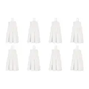 8Pcs Leather Tassel Keychain Charm Bulk for Jewelry Making DIY, White