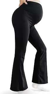 [Bestele] Women's Maternity Leggings Maternity Yoga Pants Stretchy Bootcut Over Belly Maternity Pants Trousers for Work Lounge Sports Trousers
